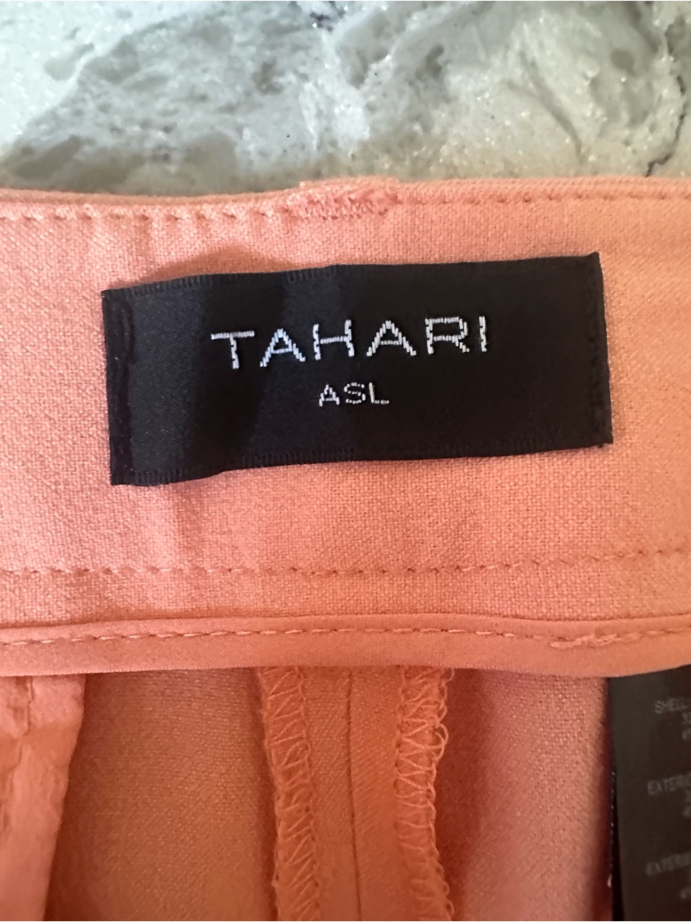 Tahari Peach Straight-Leg Dress Pants Trousers Size 10 - Picture 8 of 11